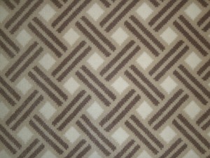 This is a picture of a carpet remnant made by The Carpet Workroom for a stair runner or rug and used in Needham.
