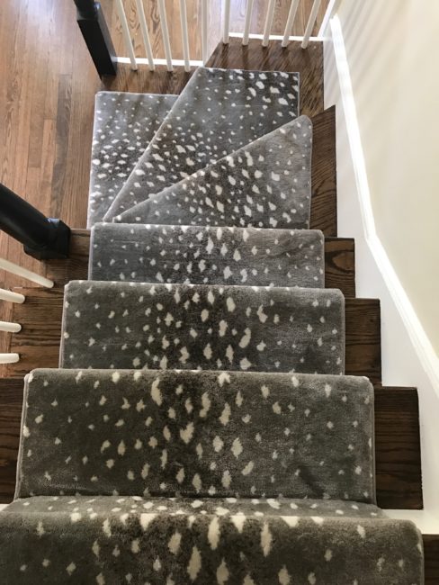 stair runner carpet with pie turns