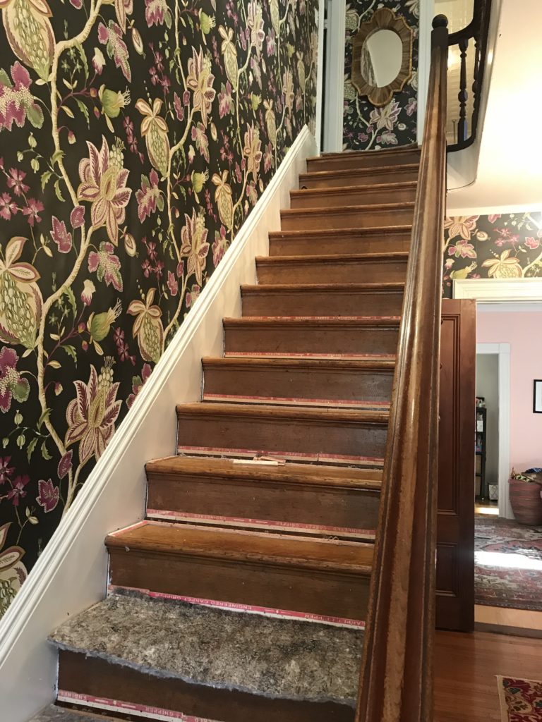 Staircase before carpet installation