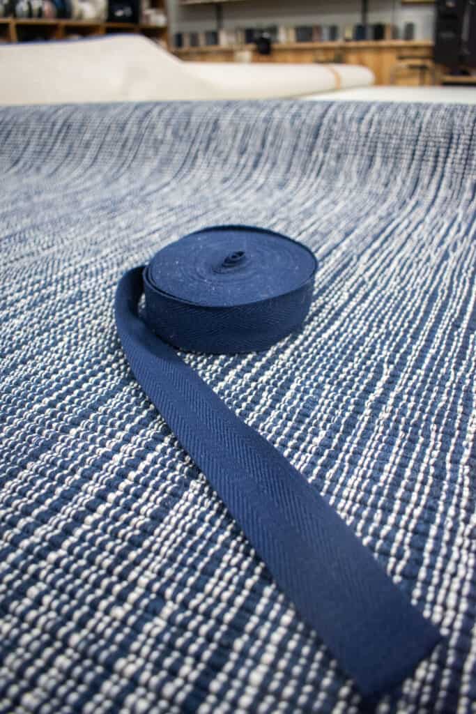 carpet with binding on top