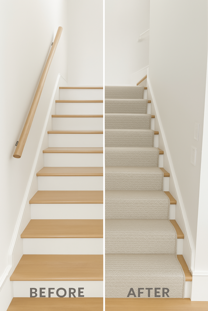 transformation, stair runner benefits, stair runner, staircarpet